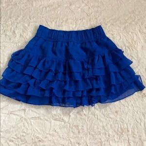 Hollister Blue Ruffle Skirt
